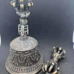 Antike Tibetische Glocke & Vajra (Dorje) Set