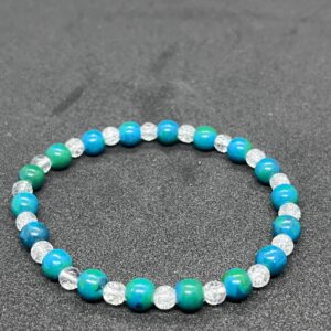 Chrysokoll/Bergkristall Armband